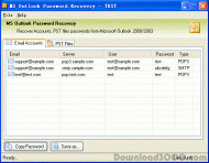 MS Outlook Password Recovery screenshot